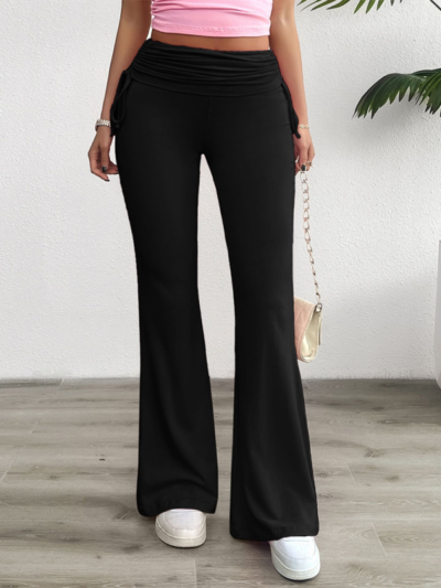 Spring and summer casual solid color slim-fit pleated trousers - Image 4