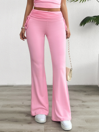 Spring and summer casual solid color slim-fit pleated trousers - Image 2