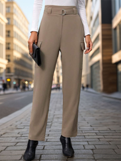 Women's lace-up commuter pocket trousers - Image 3