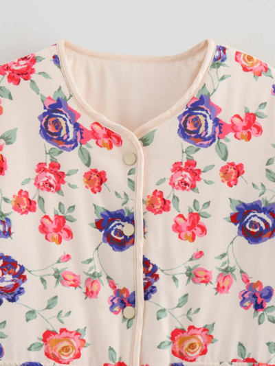 Ladies new floral print cotton jacket - Image 4