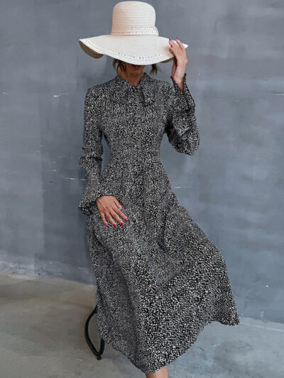 European and American women's product explosion long -sleeved dress - Image 5