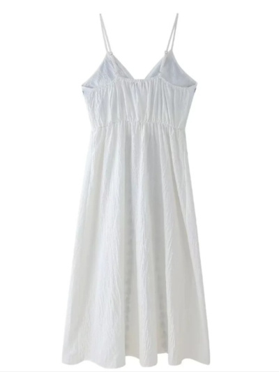 Fashion Embroidered Suspender Dress - Image 4