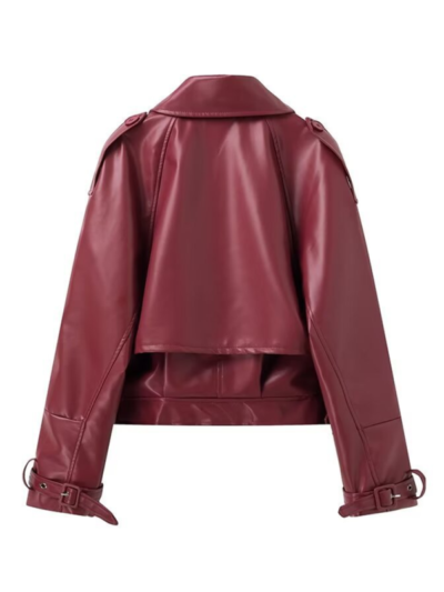 Motorcycle style short lapel jacket - Image 6