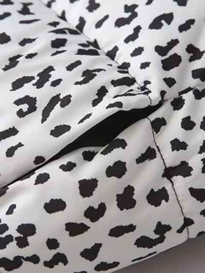 Fashionable animal print stand collar cotton jacket - Image 6