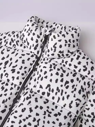 Fashionable animal print stand collar cotton jacket - Image 2