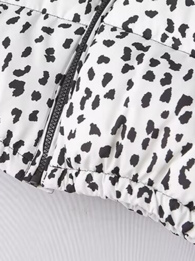 Fashionable animal print stand collar cotton jacket - Image 4