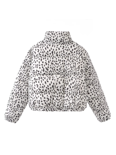 Fashionable animal print stand collar cotton jacket - Image 7