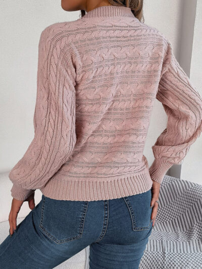 Casual hollow twist long-sleeved pullover sweater - Image 9