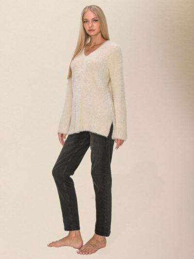 Women's Casual Loose V-Neck SweaterRP0023561 - Image 3