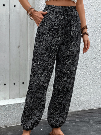 Women's printed bohemian style skinny pants1 - Image 5