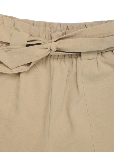 Solid color lace-up elastic waist trousers simple temperament commuter tapered trousers - Image 3