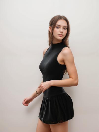 Back hollow slim Dress