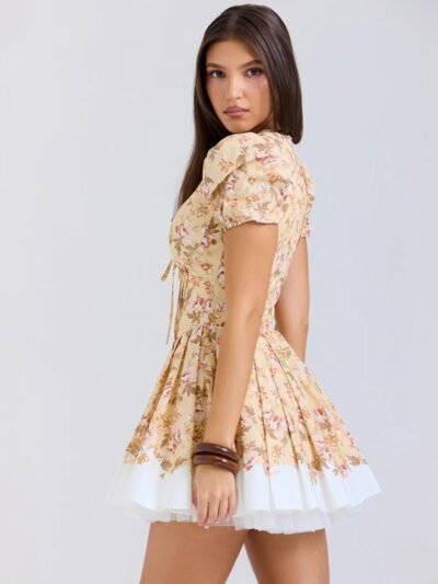 V-neck waist tutu skirt holiday dress - Image 5