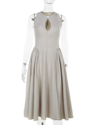 Hollow A-line Dress - Image 3