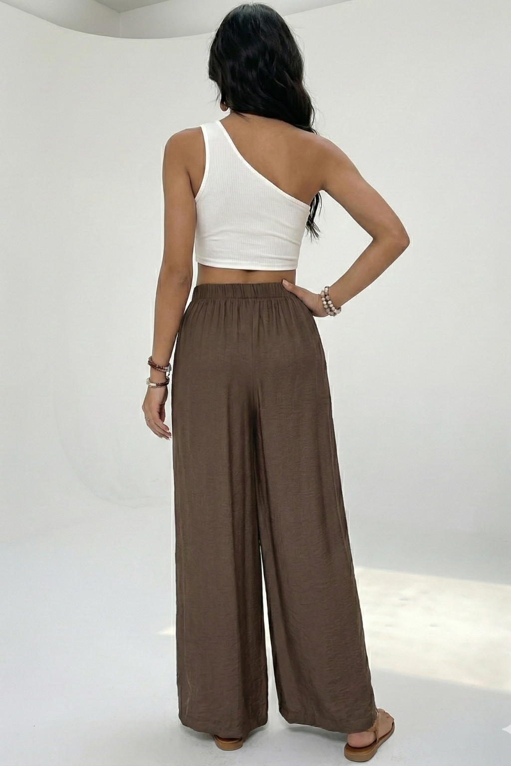 Brown wide-leg pants