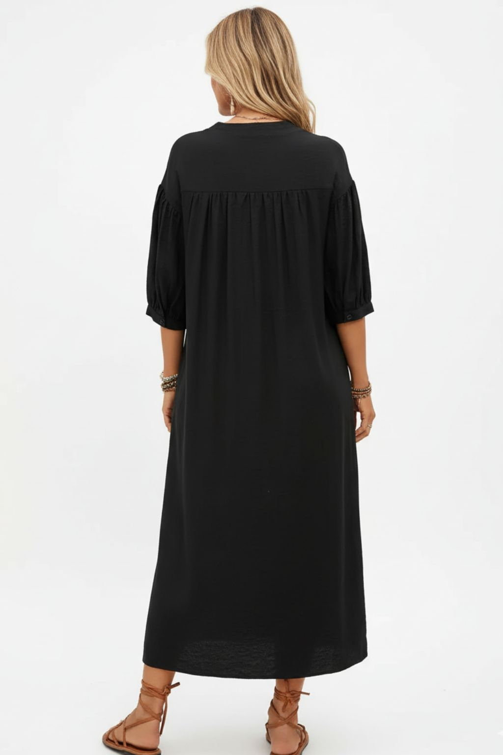 Casual ethnic style loose embroidered dress