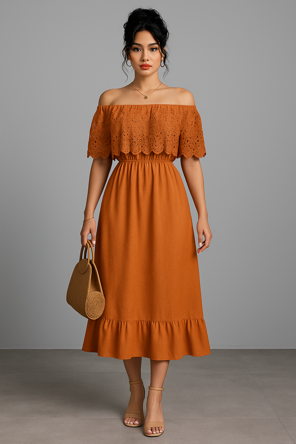 Elegant off-the-shoulder dress
