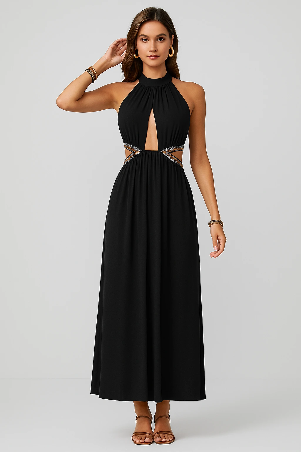 Waist-baring dress