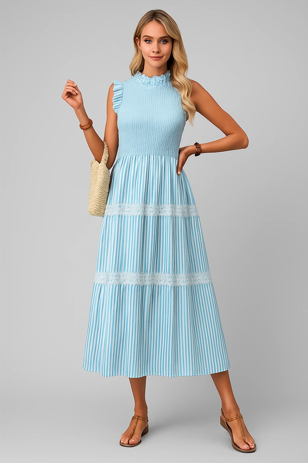 Round Neck Sleeveless Dress