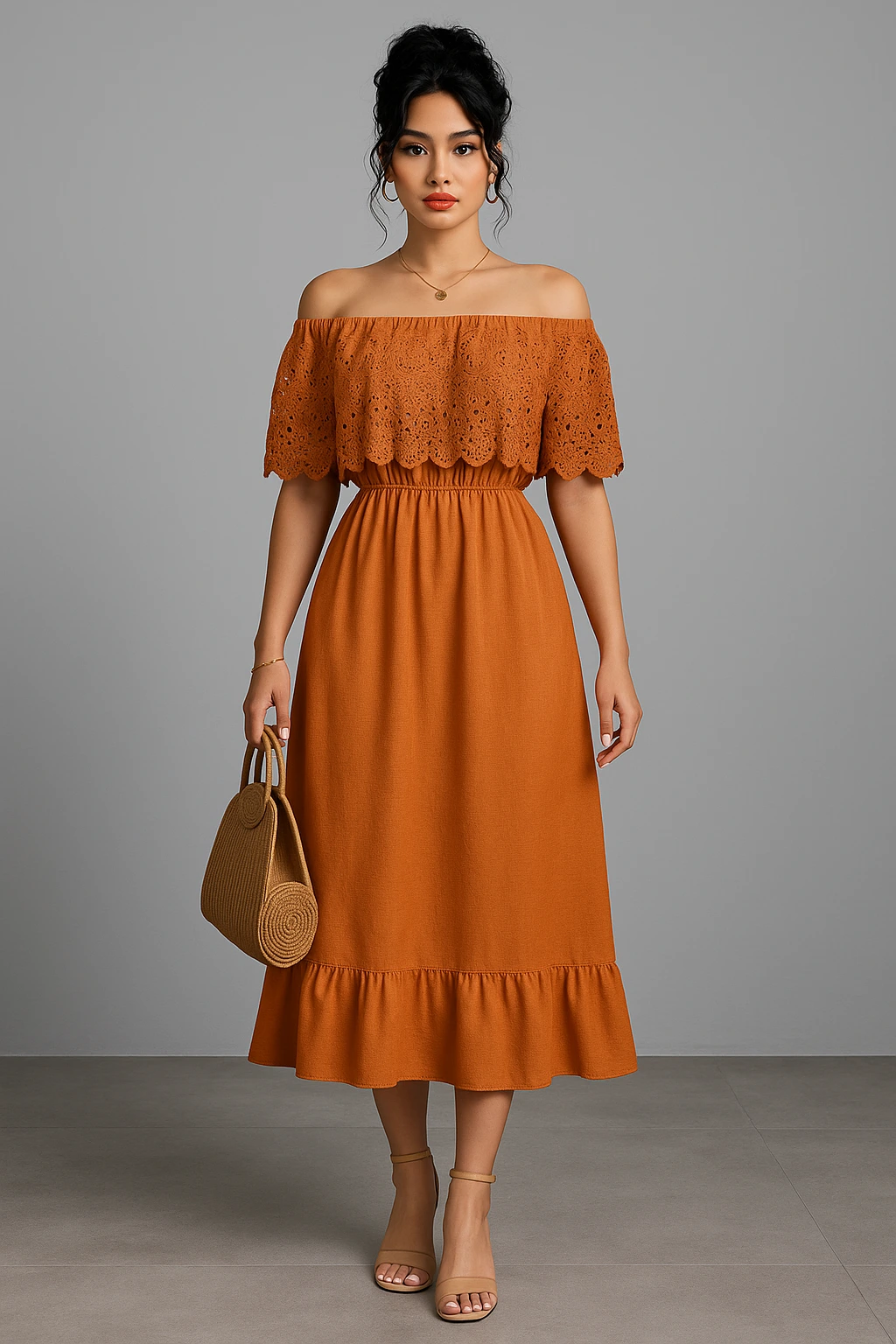 Elegant off-the-shoulder dress