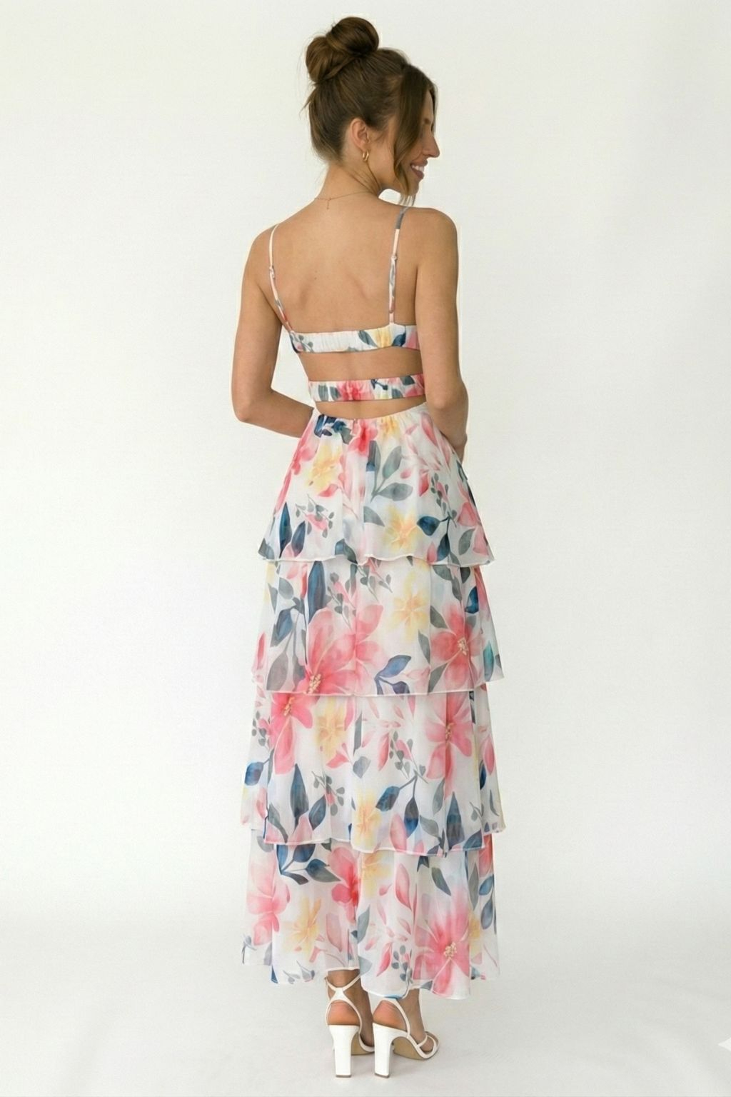 Printed layered dress