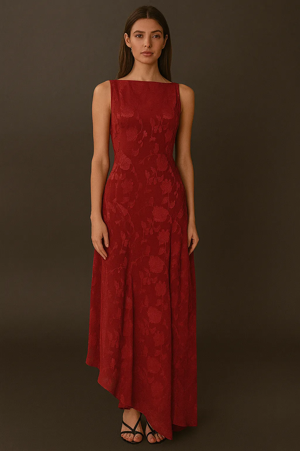 Lace backless slim fit dress
