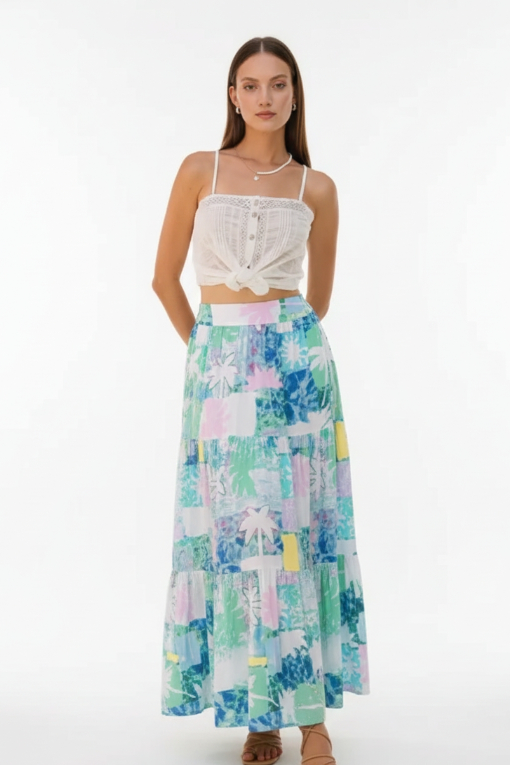Bohemian resort beach skirt