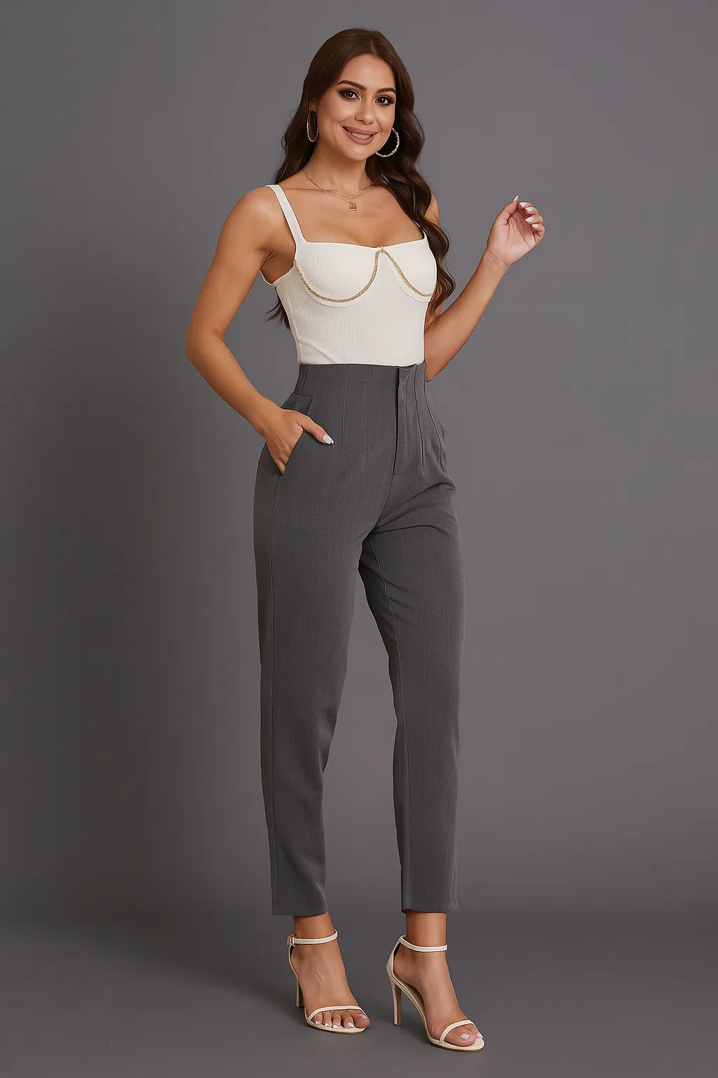 High Waist Casual Pants