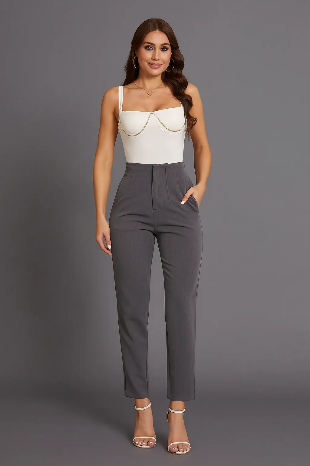 High Waist Casual Pants