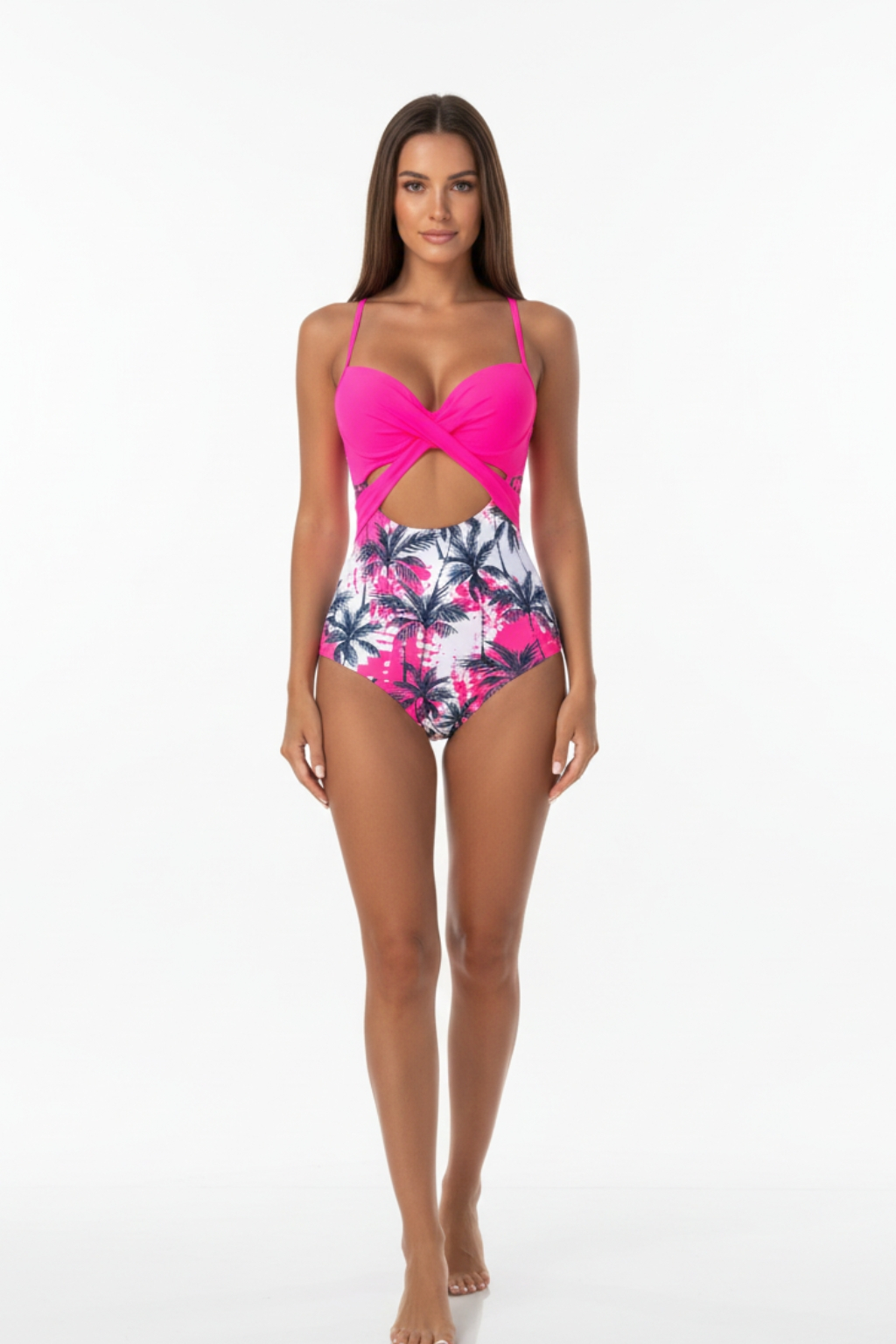 High waist cross beach swimsuit