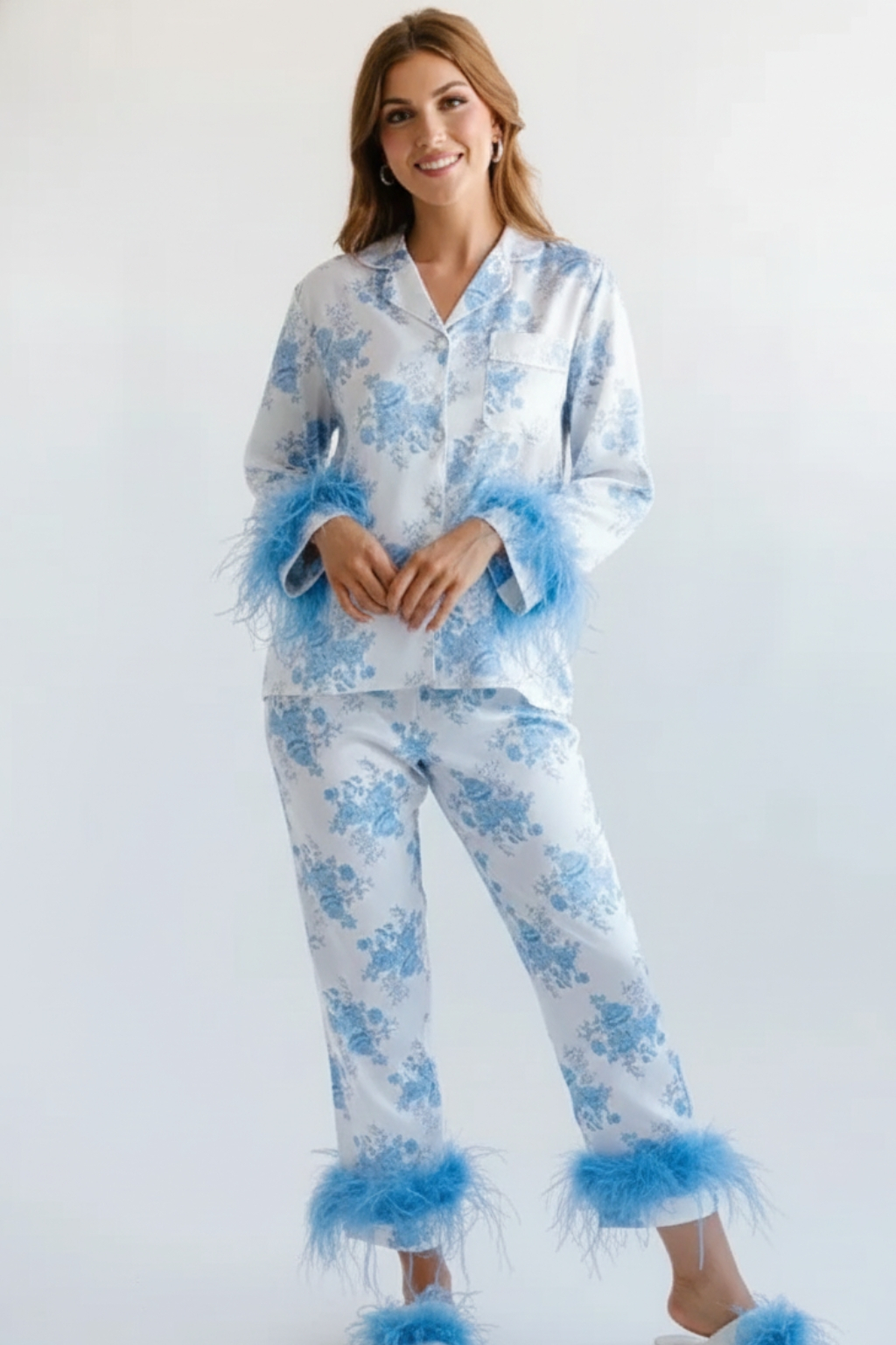 Satin Casual Suit Pajamas