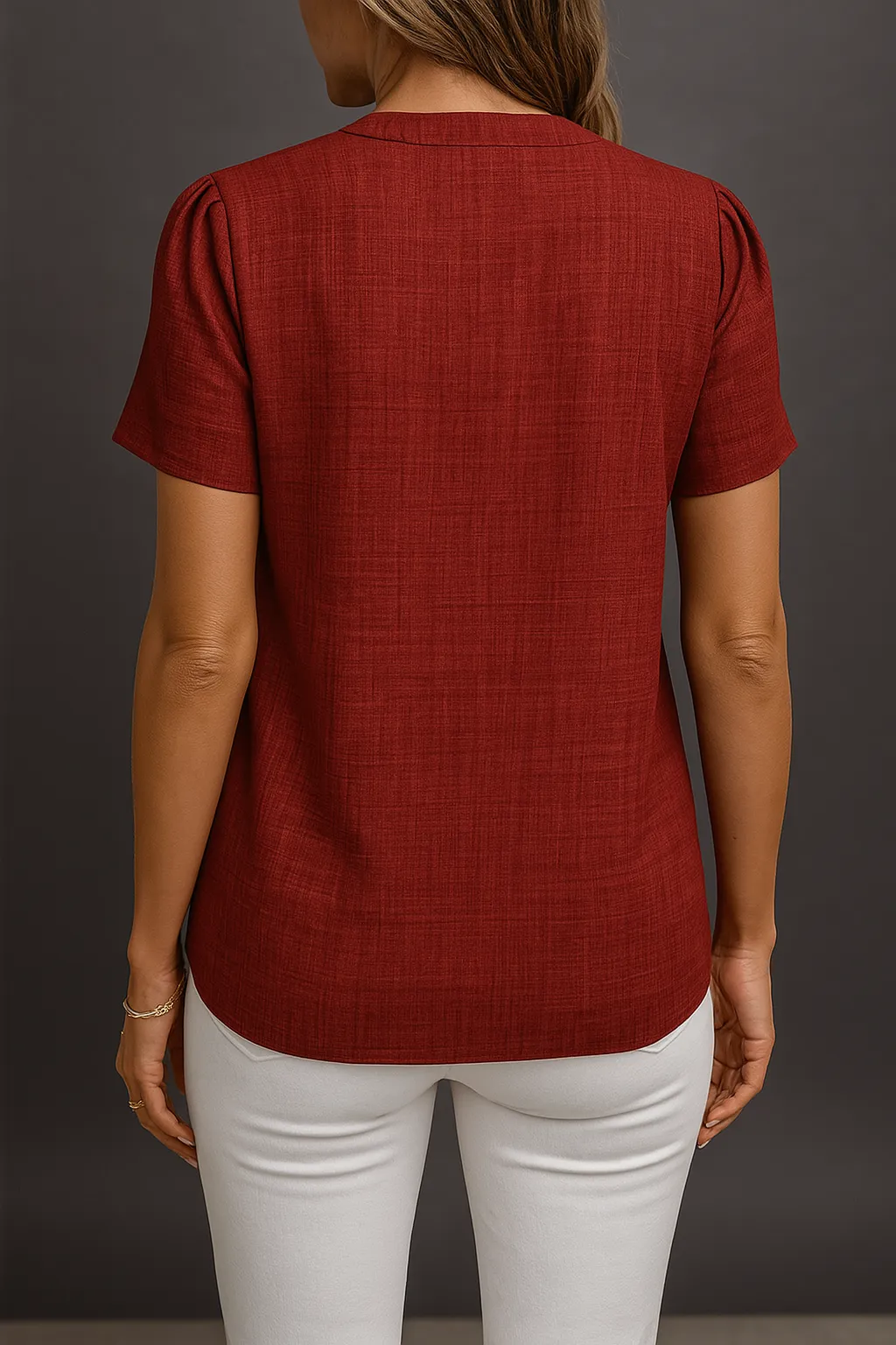 Half-open collar shirt