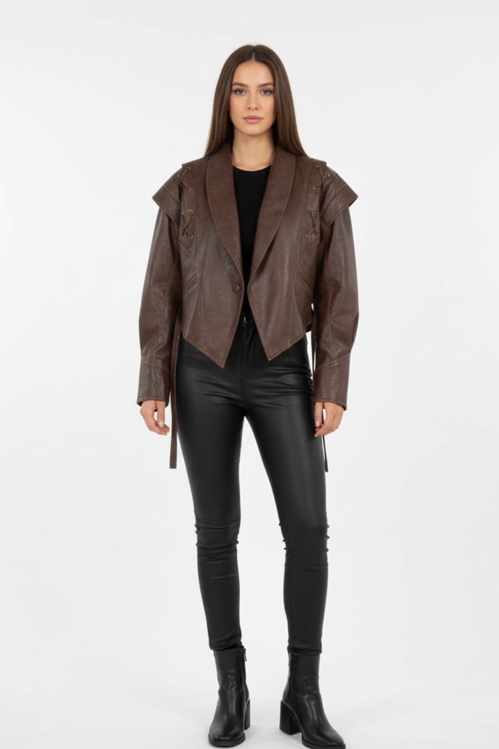 Embroidered Leather Jacket