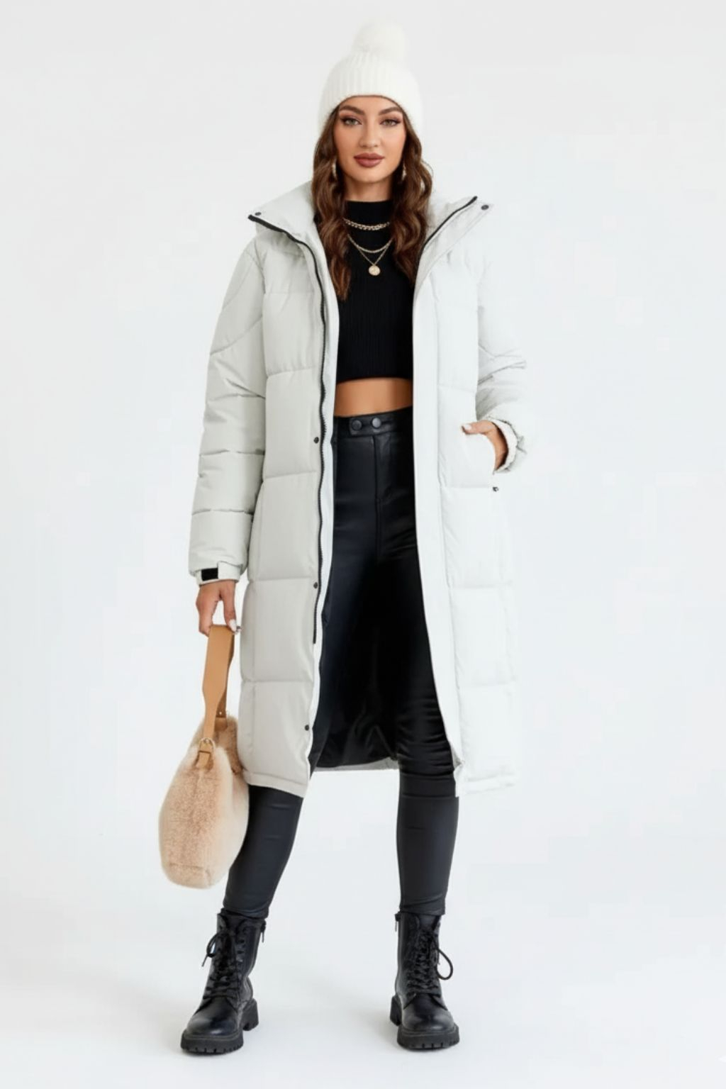 thickened long coat
