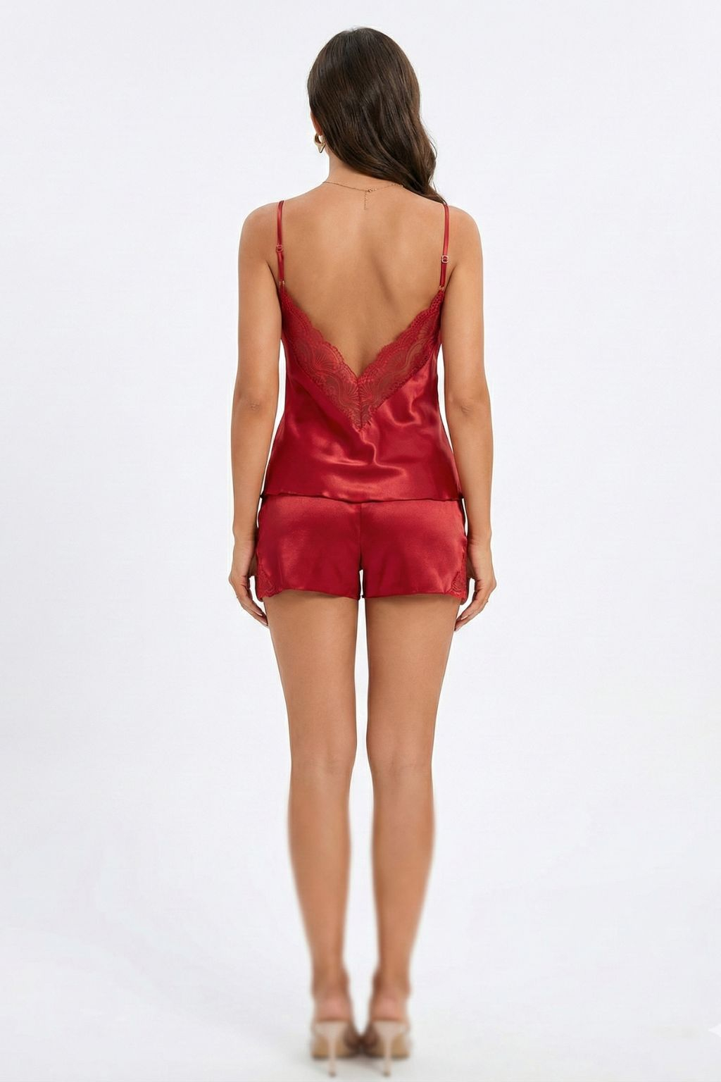 Suspender lace shorts thin pajamas set