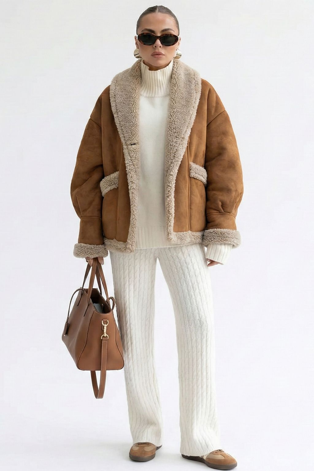 Women's retro woolen coat